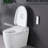 Ceramic Smart Toilet, Night , Blackout Flush, Side Knob Flush. 15.86In Width, 30.9In Package Depth Self-Cleaning Nozzle Warm Air Dry, . White Ceramic, 27.33In Deep,