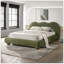 Mobilier de chambre à coucher en bois de chignon rond vert olive