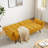 Linen Sleeper Couch, Convertible Futon Sofa Bed,75" W Modern 3 Seater  Sofa with Adjustable Backrests and Solid Wood Legs for Small Spaces, Living Room, Bedroom-607877271