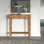 Console brun en bois massif, à utiliser comme table de porte, bureau de couloir ou meuble d'appoint pour la décoration du vestibule, 31 po x 11,5 po x 34 po