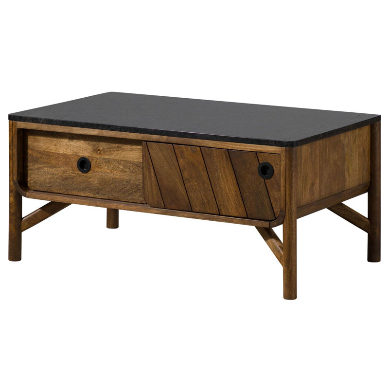 LOS ANGELES Coffee Table with Storage, Black