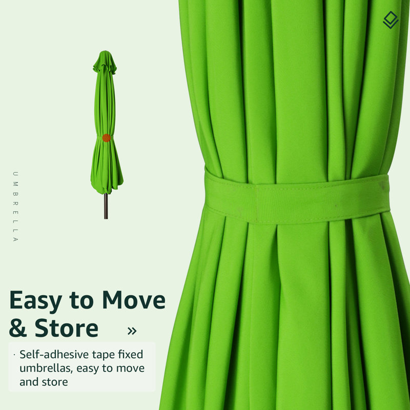 Alverson 108'' Market Umbrella, Apple Green
