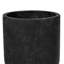 Black Textured Round Fiberstone Pot