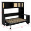 Bureau à lit escamotable contemporain et armoires de rangement en rotin-36745471