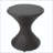 Wicker Hourglass Side Table with Iron Frame
