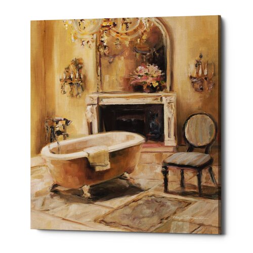 Astoria Grand French Bath I On Canvas by Marilyn Hageman Print | Wayfair