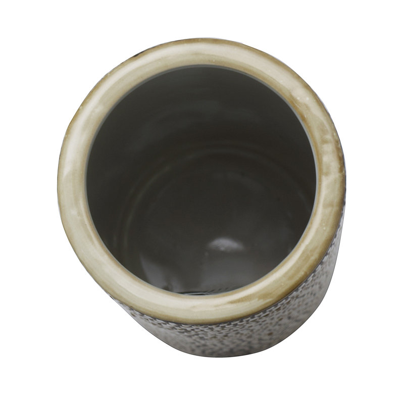 Multicolor Textured Ceramic Round Table Vase