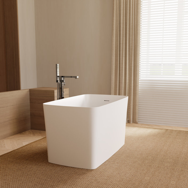 Camillo 47'' x 27'' Undermount Soaking Solid Surface Bathtub