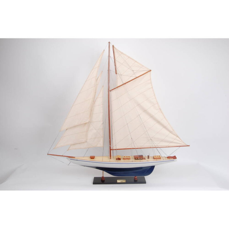 Voilier Defender Schooner, H 40,6 po x l 31,5 po x P 5,9 po, Bleu / blanc