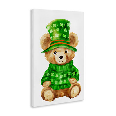St. Patty's Day Bear Canvas, design by Amy Hall