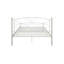 Structure de lit en métal blanc, conception florale unique pour la durabilité, la capacité de charge silencieuse et grande, pas de sommier blanc requis, système, bruit, facile à assembler,-2089519156