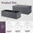 Folding Storage Ottoman Bench, Ottoman Foot Rest, End of Bed Bench, Storage Chest, for Living Room, Bedroom, Entryway, Gray-254593390