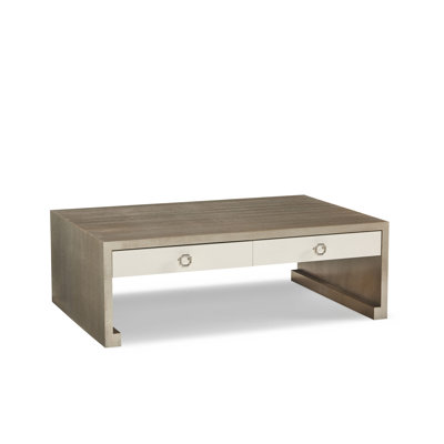 Table basse en bois massif avec rangement