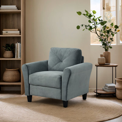 Canapé modulaire 1 place en velours adaptable pour les pièces détachables de la chambre à coucher et du salon, éponge, arrangement polyvalent gris raffiné avec plateau Petits espaces dans les coussins de bureau épais, éponge