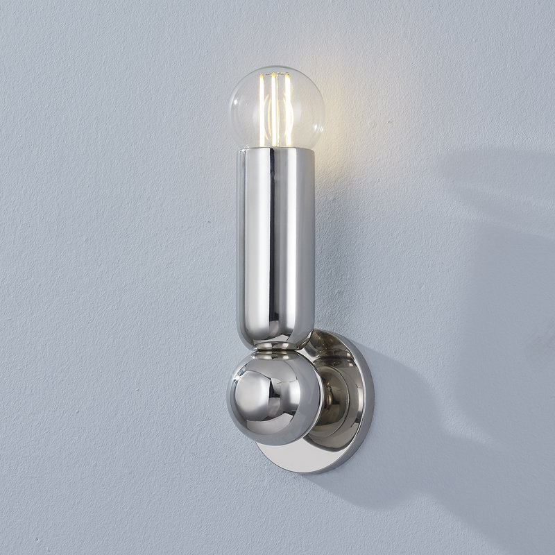 Applique murale 1 lumière Lolly, Nickel poli