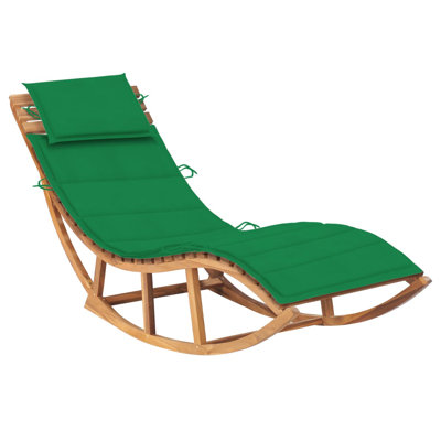 Wally 24" Long Teak Single Chaise with Cushions by Red Barrel Studio