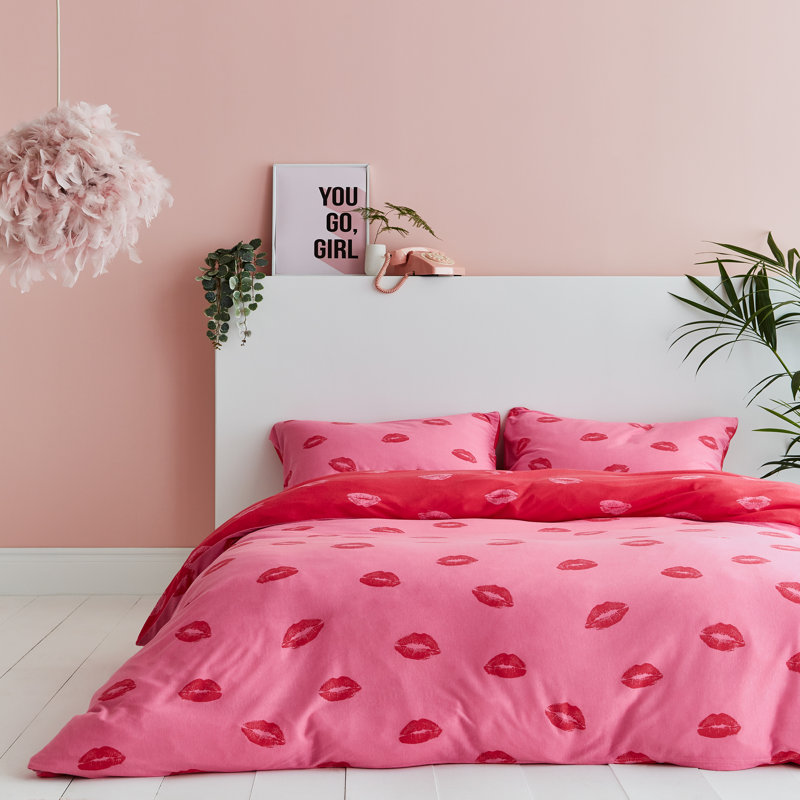 Pouting Lips Duvet Cover Set, King - 2 Standard Pillowcases