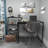 Modern Black Study Desk, 52.4 x 23.6 x 30.2 inches | 100% Melamine Coated Particle Board & 100% Metal Frame | Industrial Design, Durable & Stylish for Home Office or Study Spaces, Elegant Solid Color Finish-543061020