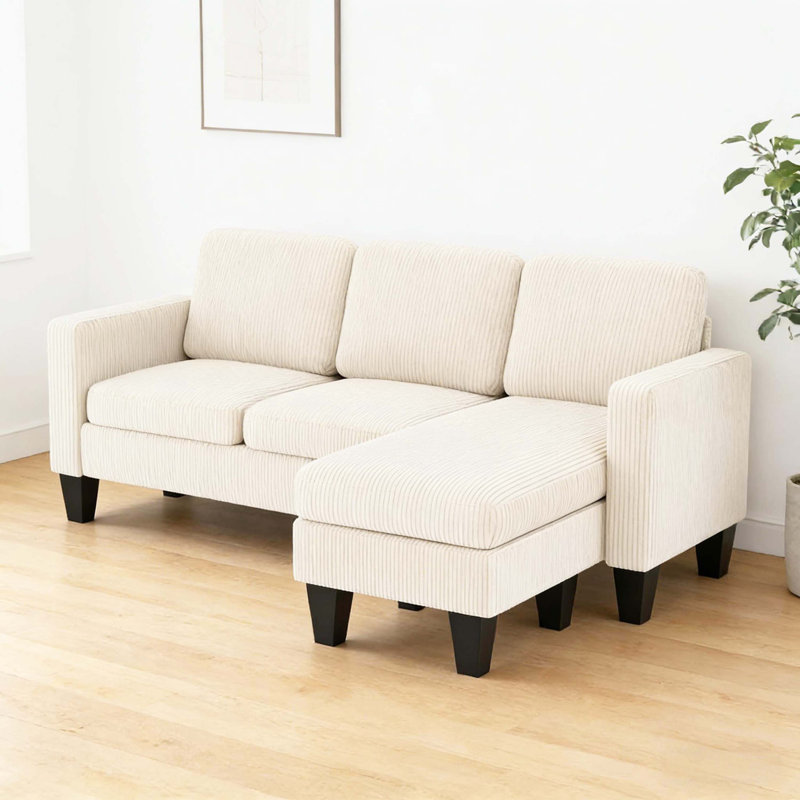 Canapé modulaire en L Nordic Style, Cream White