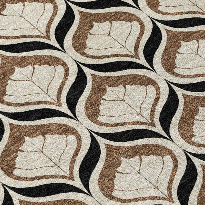 Machine Washable Indoor/Outdoor Jourdan ACN2379 Geometric Rug, Rectangle 5' x 7'6"
