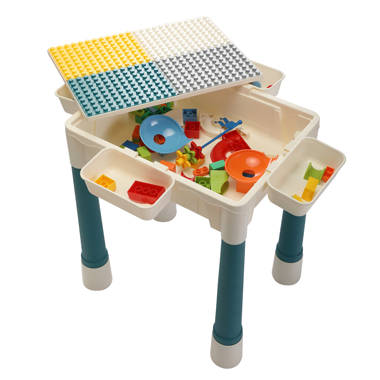 3 Pieces Multifunction Activity Kids Play Table and Chair Set