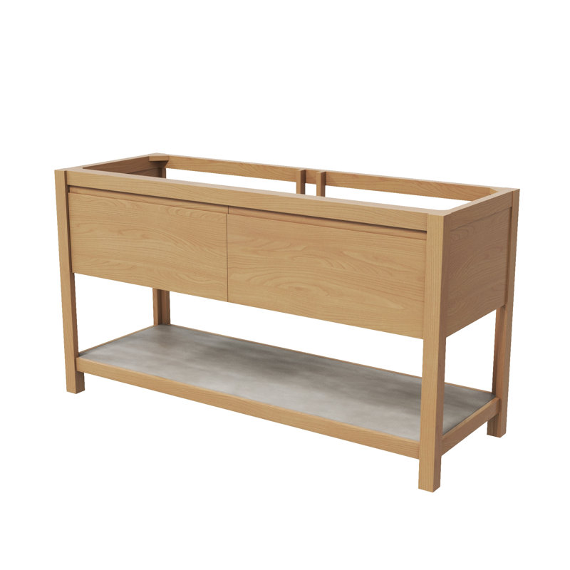 Base de meuble-lavabo simple 60 po Solace, Chêne lever de soleil
