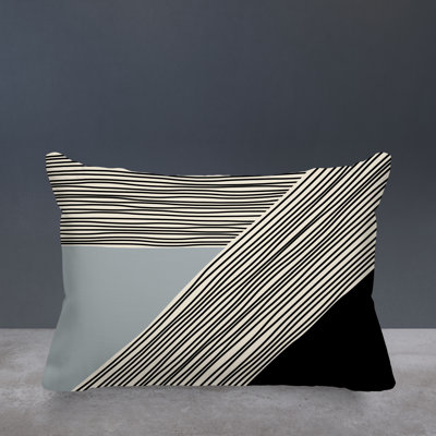 Cassie Abstract Outdoor Reversible Throw Pillow