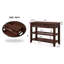 Console avec tiroirs et tablettes de rangement, buffet en bois massif de style Mid-Century-2111401180