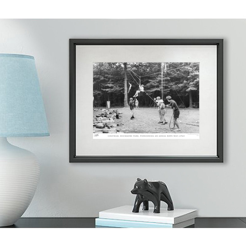 Chatham, Buckmore Park, Pioneering An Aerial Rope Way C1965 - Single Picture Frame Print, 40cm H x 50cm W x 2.3cm D