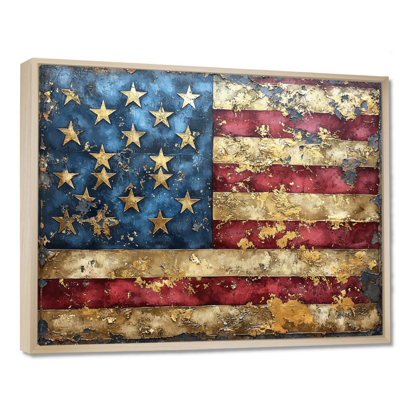 Lakéda - États-Unis, art mural, H 24 po x l 32 po, Reproduction avec cadre flottant, Crème, crème
