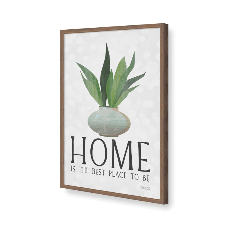 «Home is the Best Place» par Marla Rae, reproduction d'art, L 8 po x H 12 po, Brun, Impression encadrée