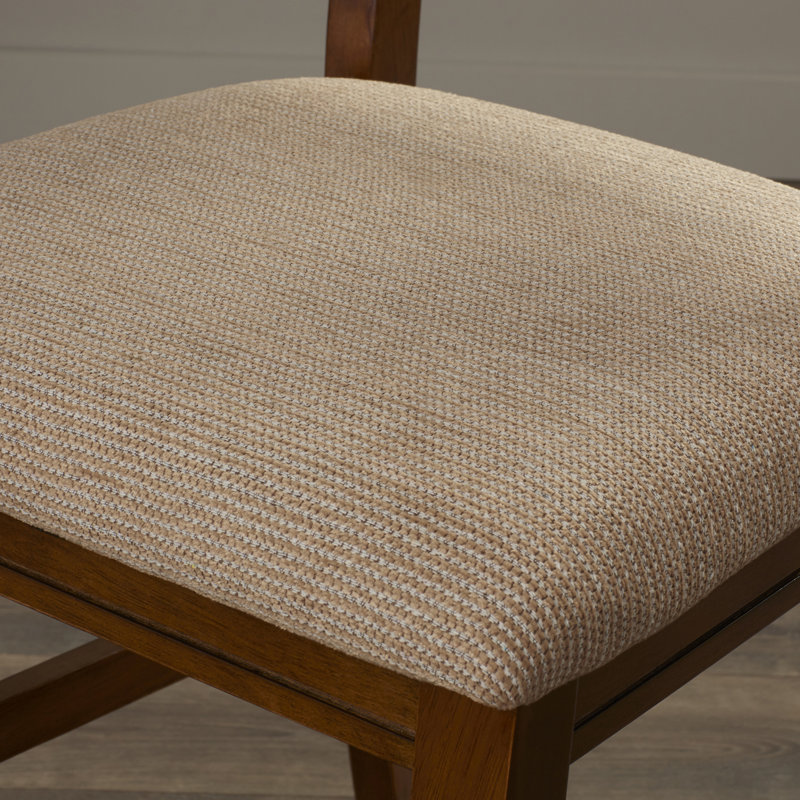 Ensemble de 2 chaises d'appoint rembourrées à dossier croisé en bois Warszawa