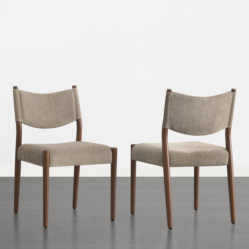 Chaises de salle à manger rembourrées, Brun moka
