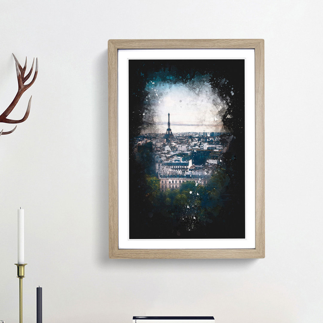 Eiffel Tower and the Paris Skyline - Framed Print