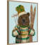 «Bear in Christmas Sweater» par Fab Funky, impression sur toile encadrée