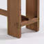 Console 63 po en bois massif, table d'entrée avec 2 tiroirs