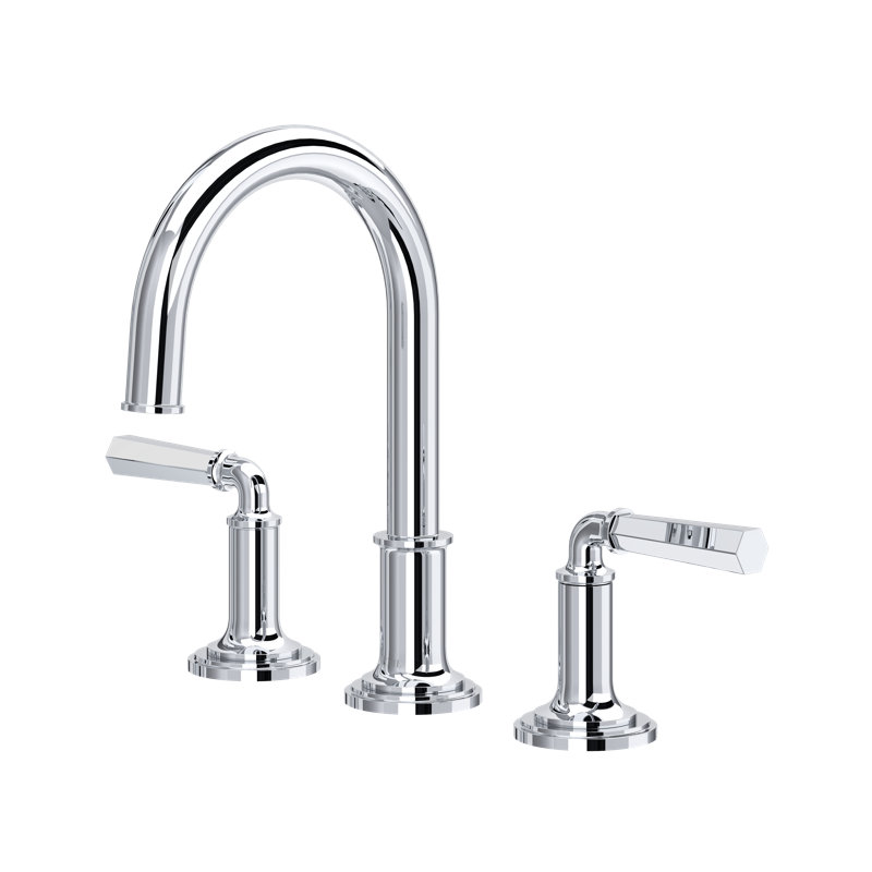 San Giovanni Widespread Lavatory Faucet With C-Spout, Polished Chrome