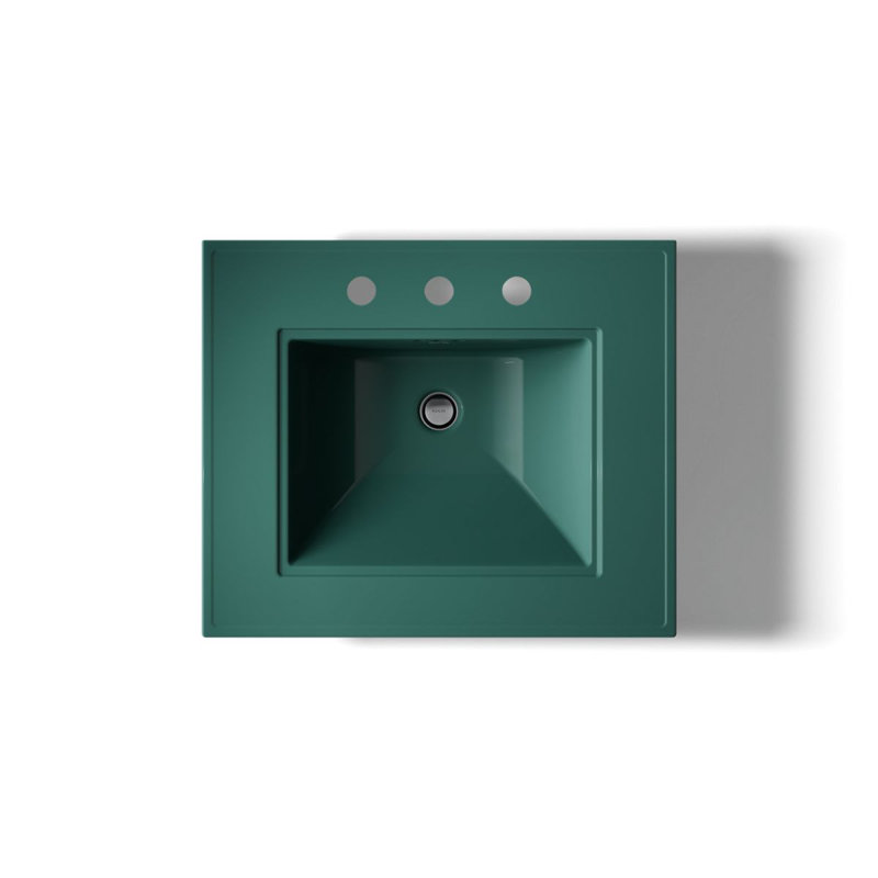 Memoirs® Stately 24" Console Bathroom Sink with Overflow, 8'' Centers, Teal