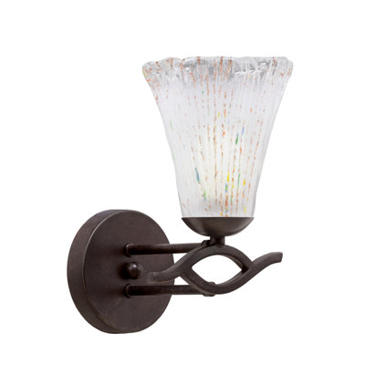 Hiroko Revo Wall Sconce Shown With 5.5” Fluted Frosted Crystal Glass