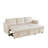 Mara Corduroy Tufted Sectional Sofa with Pull-Out Bed & Pillows-1912190293