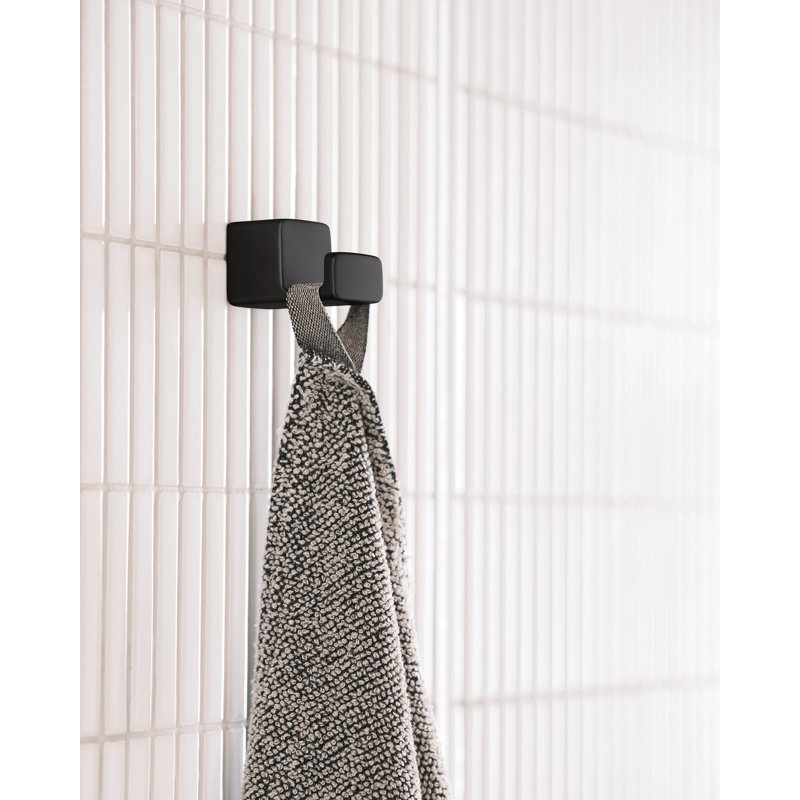 90 Degree Wall mounted Robe Hook, Matte Black