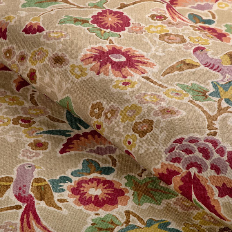 Posy Print, Green/Brown/Red