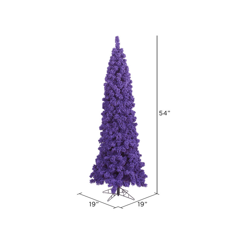 Sapin de Noël artificiel mauve, Sans éclairage, 4.5'