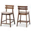 Upholstered Counter Stool with Solid Wood Frame-52150947