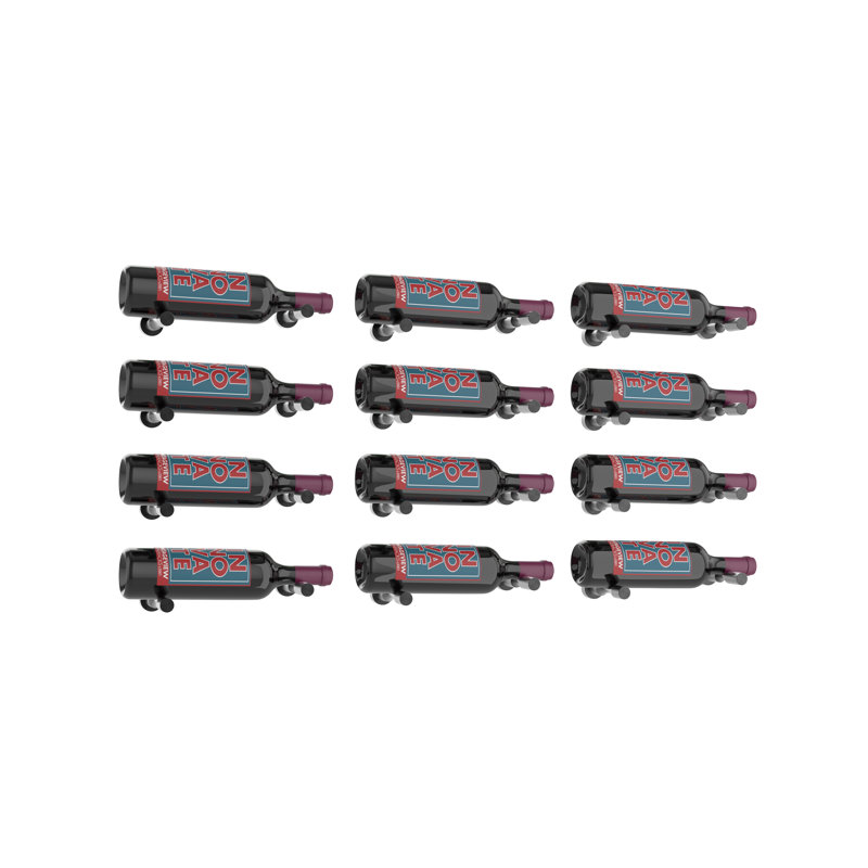 Support à vin mural pour 12 bouteilles Iowa, Aluminium fraisé, 12