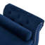 Banc repose-pieds rectangulaire en velours avec rangement et 1 coussin décoratif-1633589151