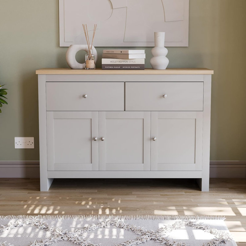 Beacsfield 117Cm Wide 2 Drawer Sideboard, Grey