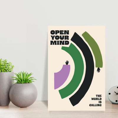 «Open Your Mind», impression murale abstraite audacieuse minimaliste