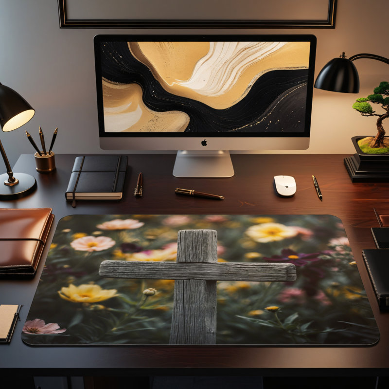 Polyester Desk Pad, 14.4x12.1