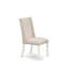 Ensemble de table de salle à manger 7 pièces composé d'une table de cuisine rectangulaire et de 6 chaises Parson rembourrées en tissu crème-109975438-109975437-109975441